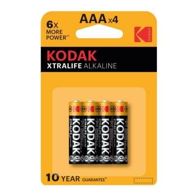 Kodak Xtralife Alkalin İnce Pil Blister AAA 4'lü