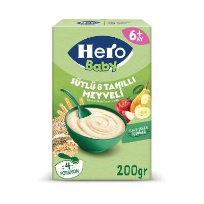 Hero Baby Sütlü 8 Tahıllı Meyveli Ek Besin 400 G