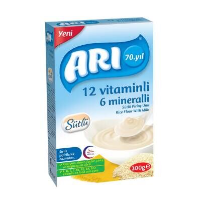 Arı 12 Vitaminli 6 Mineralli Sütlü Pirinç Unu 200 G