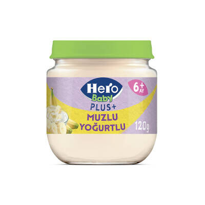 Hero Baby Plus+ Muzlu Yoğurtlu Kavanoz Mama 120G