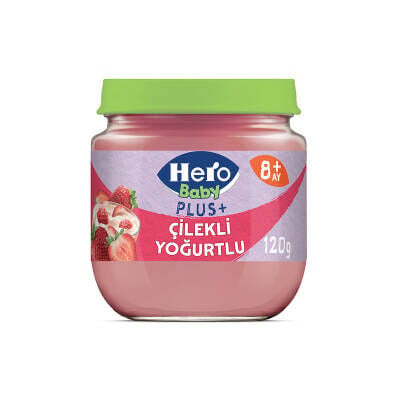 Hero Baby Plus+ Çilekli Yoğurtlu Kavanoz Mama 120G