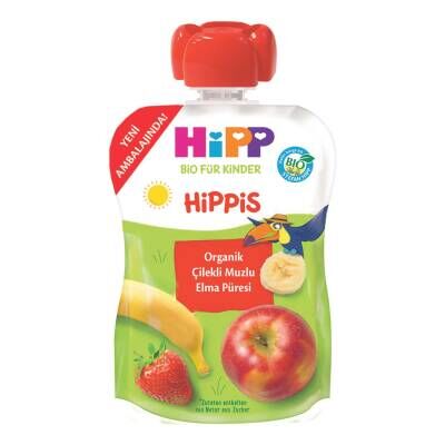 Hipp Organik Çilekli Muzlu Elma Püresi 100 G