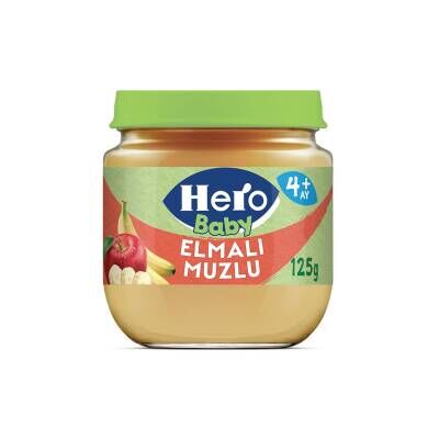 Hero Baby Elma Muz Püreli Kavanoz Mama 125 G