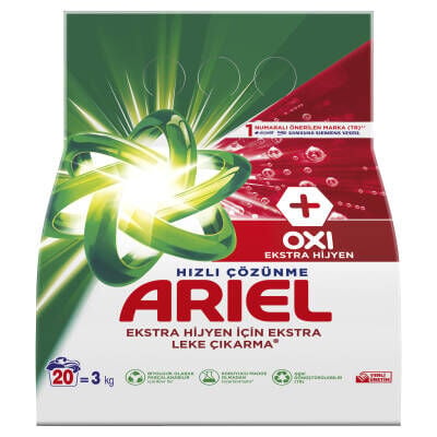 Ariel Oxi Ekstra Hijyen 3Kg 20 Yıkama