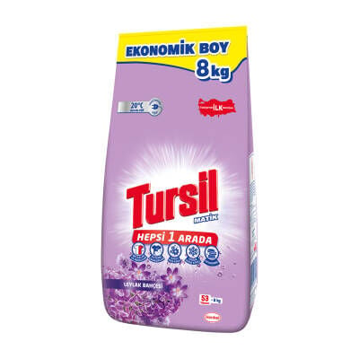 Tursilmatik Toz Çamaşır Deterjanı 8kg (53 Yıkama) Leylak Bahçesi