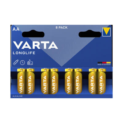 Varta Longlife AA Kalem Alkalin Pil Paket 8'li