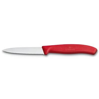 Victorinox 6.7631 Kırmızı Tırtıklı Soyma Bıçağı 8 Cm