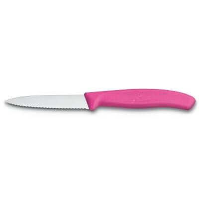 Victorinox 6.7636.L115 Pembe Tırtıklı Soyma Bıçağı 8 Cm