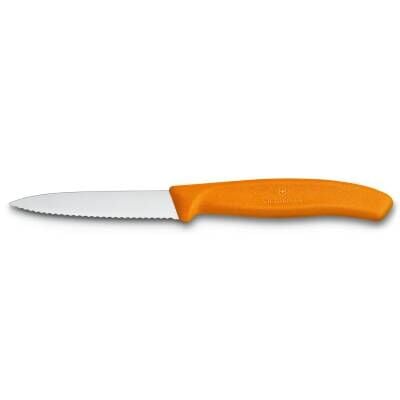 Victorinox 6.7636.L119 Turuncu Tırtıklı Soyma Bıçağı 8 Cm