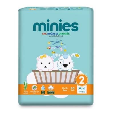 Minies Bebek Bezi Mini 2 Beden 3-6 Kg 60 Adet