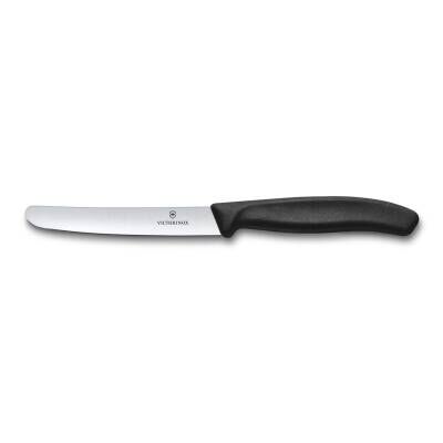 Victorinox 6.7803 Siyah Düz Domates & Sosis Bıçağı 11 Cm