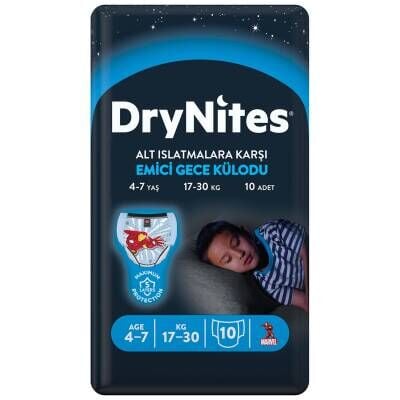 Huggıes Drynıtes Gece Kulodu Erkek 4-7 Yas 17-30 Kg 10'Lu