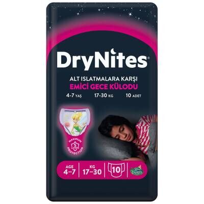 Huggies Drynites Emici Gece Külodu Kız 4 - 7 Yaş 10'lu