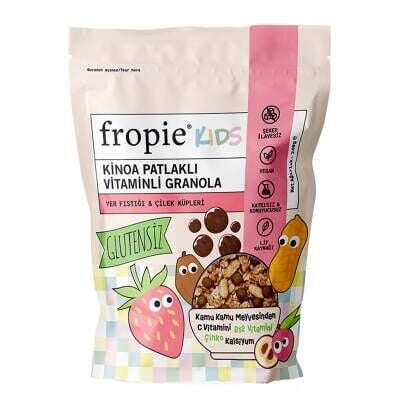 Fropie Yer Fıstık & Çilek Vitaminli Granola 240G