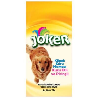 Joker Kuzu Etli Pirinçli Kuru Yetişkin Köpek Maması 15 Kg