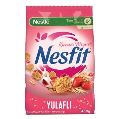 Nestle Nesfit Kırmızı Meyveli Tam Tahıl ve Pirinç Gevreği 400 G