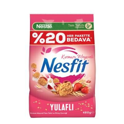 Nesfit Kırmızı Meyveli Gevrek 480 G