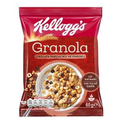 Kellogg's Granola Çikolata Parçacıklı & Fındıklı 60 G