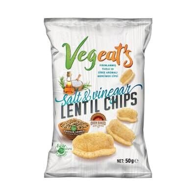Vegeat's Tuzlu ve Sirke Aromalı Mercimek Cipsi 50 G