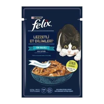 Felix Lezzetli Dilimler Yaş Mama Ton Balıklı 80 G