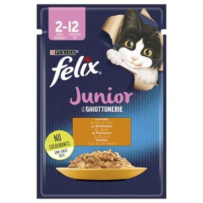 Felix Junior Tavuklu Yaş Yavru Kedi Maması 85 G