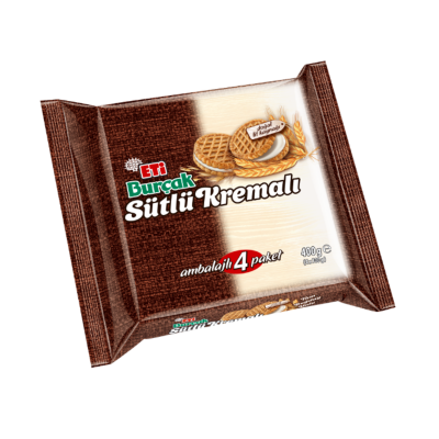 Eti Burçak Sütlü Kremalı Yulaflı Bisküvi 4 x 100 G