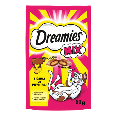 Dreamies Sığırlı ve Peynirli Kedi Ödül Maması 60 G