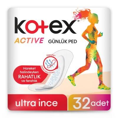 Kotex Active Ultra İnce Günlük Ped 32'Li