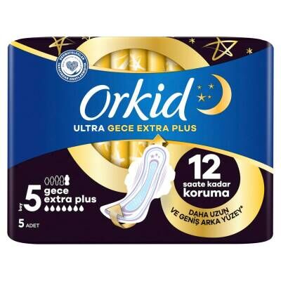Orkid Ultra Extra Hijyenik Ped Tekli Gece Extra Plus