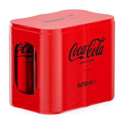 Coca-Cola Zero Sugar Kutu 6 x 250 Ml