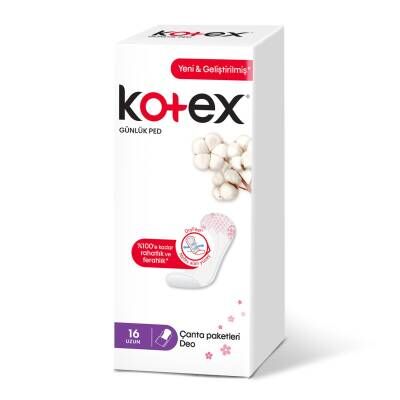 Kotex Günlük Ped Uzun Tekli Paket 16 Ped