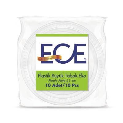 Ece Plastik Tabak 10'lu 21 Cm