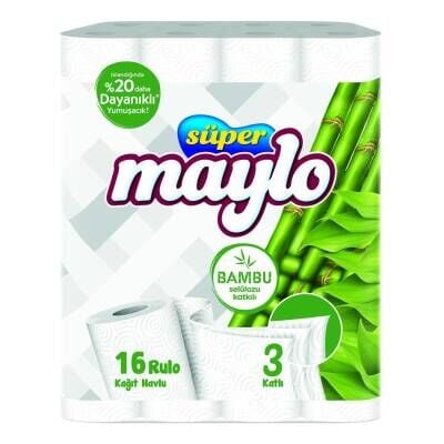 Süper Maylo Bambu Katkılı Kağıt Havlu 16'lı