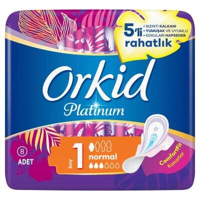 Orkid Platinum Hijyenik Ped Normal Tekli 8'li
