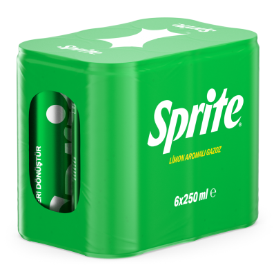Sprite Limon Aromalı Gazoz Kutu 6 x 250 Ml
