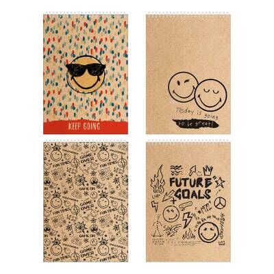 Mynote Smiley Bloknot A5 100 Yaprak Çizgili