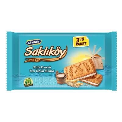 Ülker Saklıköy Sütlü Kremalı Bisküvi 3 x 88 G