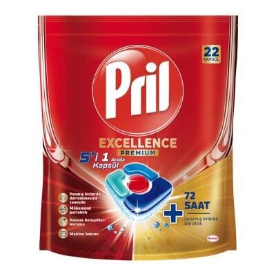 Pril Excellence Premium 5'i1 Arada Kapsül 22'li 409.2g