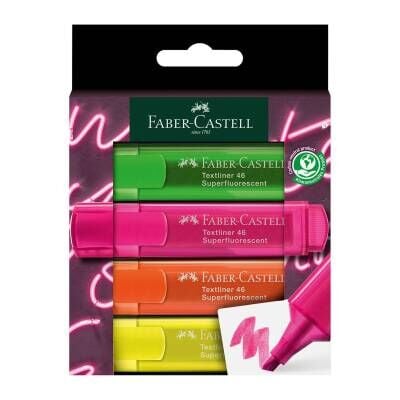 Faber Castell Fosforlu Kalem 4'lü