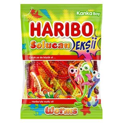 Haribo Ekşili Solucan Karışık Yumuşak Şekerleme 70 G