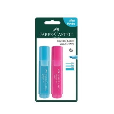 Faber Castell 2'li Fosforlu Kalem 46 Pastel Mavi Gül