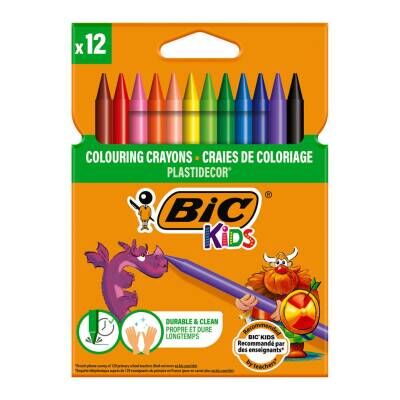 BIC Kids Plastidecor Elleri Boyamayan Pastel Boya 12'li