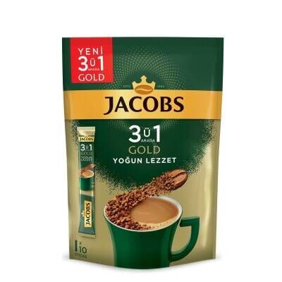 Jacobs Gold 3'ü 1 Arada Yoğun Lezzet Paket 10 x 18 G