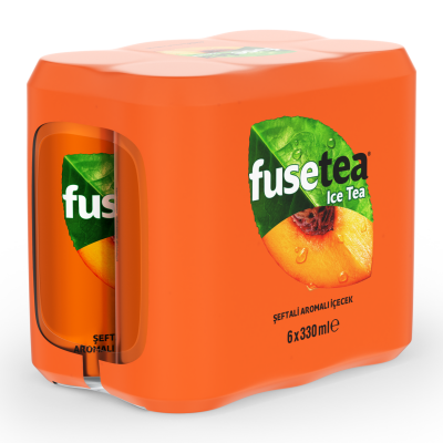 Fuse Tea Şeftali Aromalı Soğuk Çay Kutu 6x330 ML
