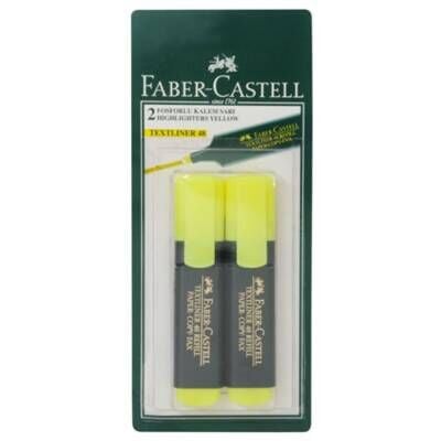 Faber Castell Fosforlu Kalem 2'Li Sarı Renk