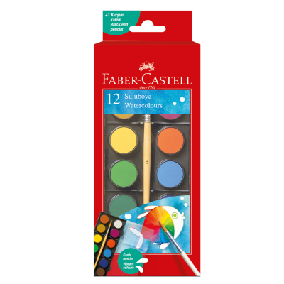 Faber-Castell 12 Renk Küçük Boy Sulu Boya Seti