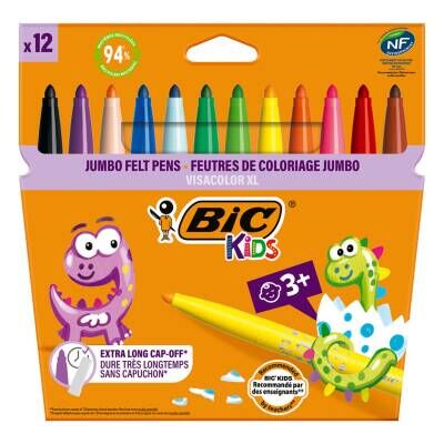 Bic Kids Visa Jumbo Keçeli Boya Kalemi 12'li
