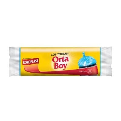 Koroplast Orta Boy Güçlü Çöp Torbası 15 Adet