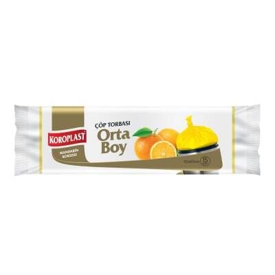 Koroplast Mandarin Çöp Torbası Orta Boy 15'li