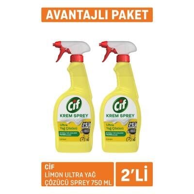 Cif Limon Ultra Yağ Çözücü Sprey 2x750 Ml